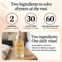 Two ingredients, 30 mL per bottle and a 60-day glow guarantee.