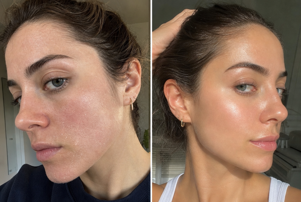Customer before and after skin comparison 3