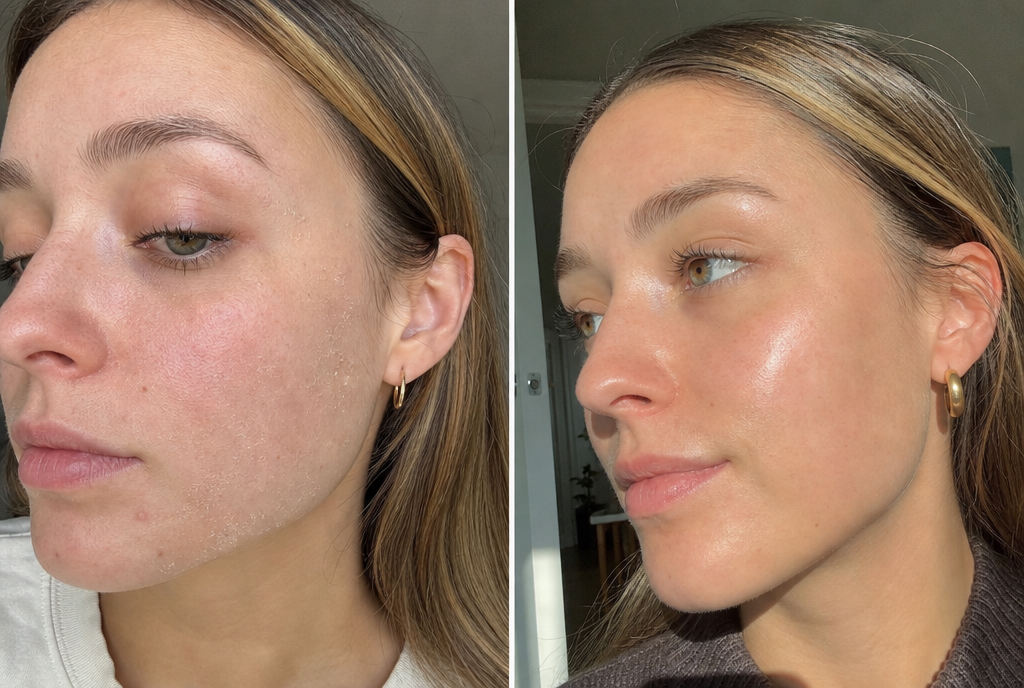 Customer before and after skin comparison 4